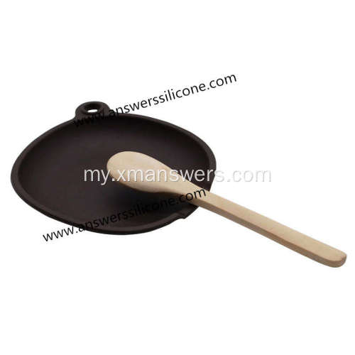 Flexible Silicone Spoon Rest Utensils Ladle Holder မီးဖိုချောင်